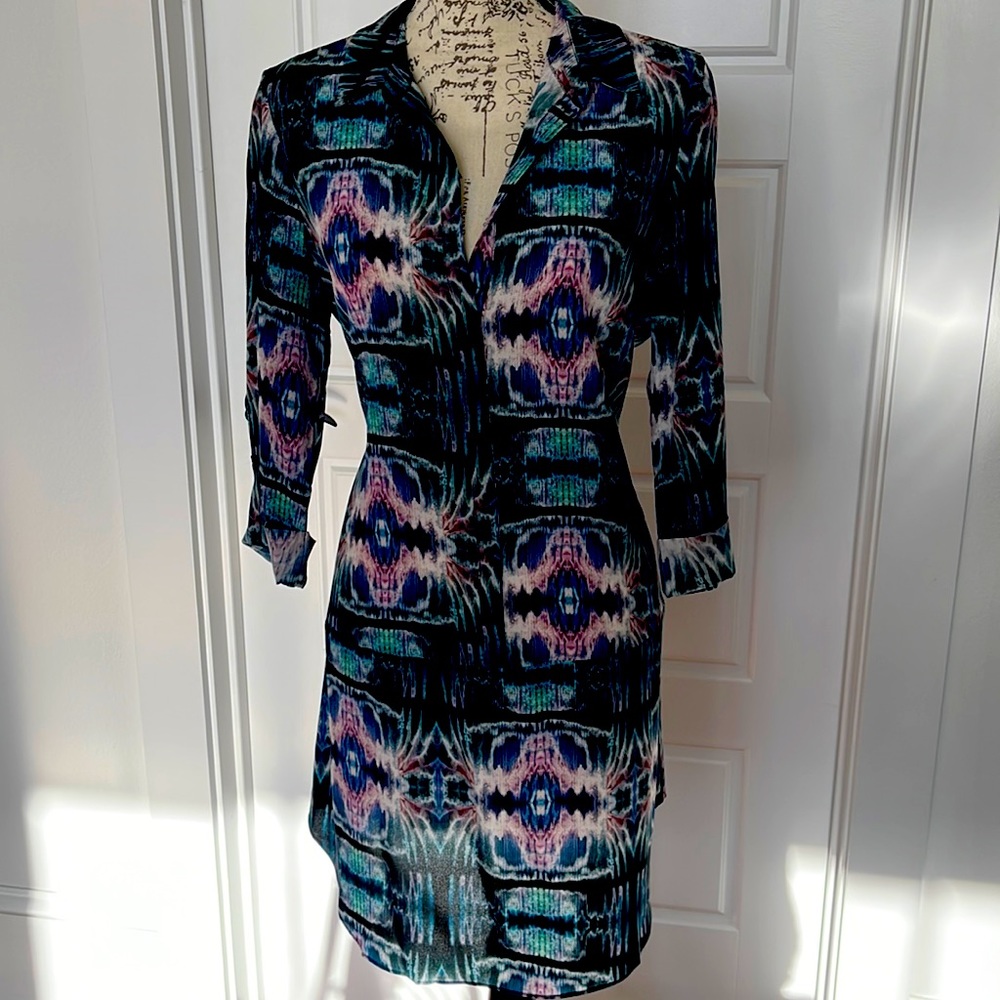 Rory Beca Silk Shirt Dress Size Med